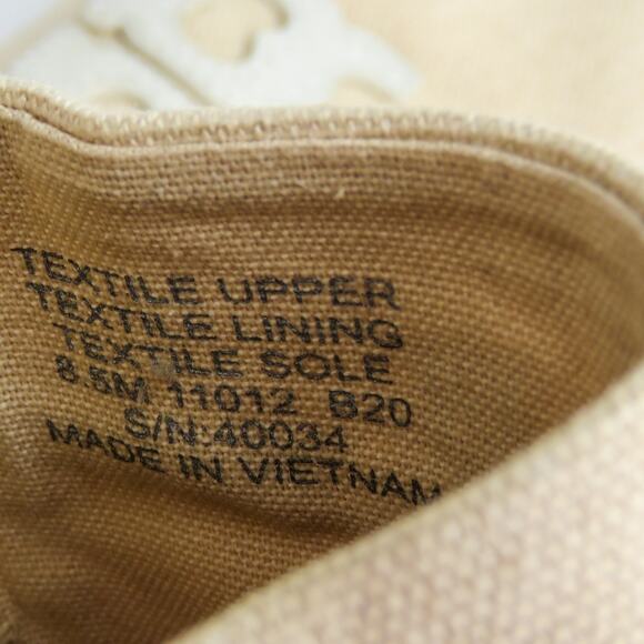 Tory Burch Weston Espadrille Flats Size 8.5 Cream Beige Natural Logo Flats - Picture 6 of 10